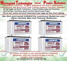 220AH/12V Wet Cell Tubular Batteries