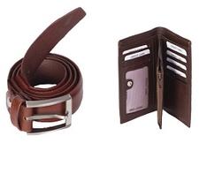 Brown Belt and wallet 