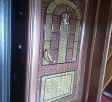 copper gold turkey door