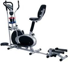 orbitrac bike with back rest, dumbells,twister and massager