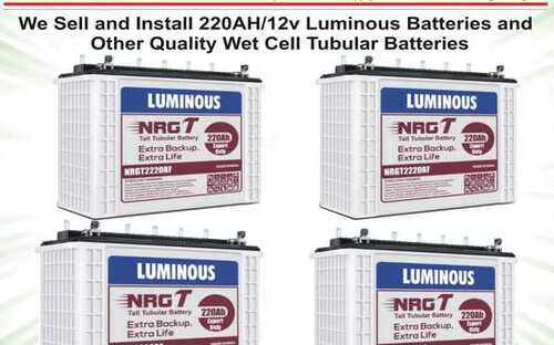 220AH/12V Wet Cell Tubular Batteries