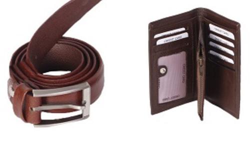 Brown Belt and wallet 
