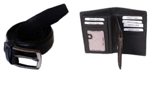 Black belt with wallet 