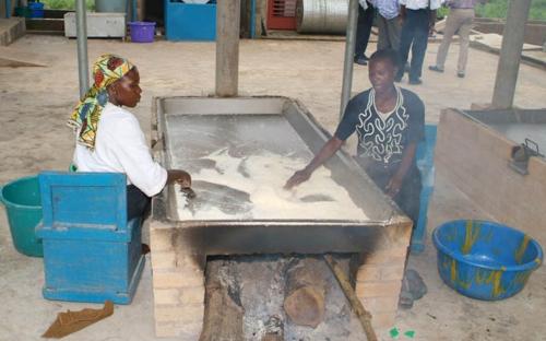 Women woking at a recent setup plant at Egbema