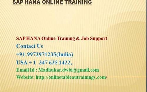 SAP HANA END TO END ONLINE TRAINING 