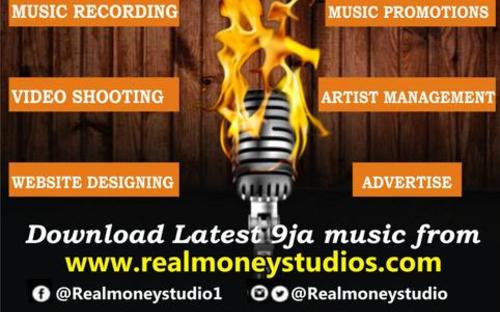 We are into:  music recording,  We produce both hip hop and Gospel songs,  music mixing,  music mastering,  beat making,  online promotions,  video shooting,  website designing  Artist management,  Record label.  We are called "REAL MONEY STUDIO"  For booking or enquiries:  Please Contact uson:  Tel: 07067375485  Address: 96 Mafoluku road, Ayoni bus stop, Oshodi, Lagos, Nigeria  websites: www.realmoneystudios.com  www.kingdey.com  www.todownload.online  www.realmoneystudio.com