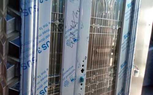 Stainless steel glass door