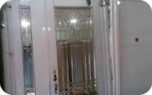 stainless steel glass door